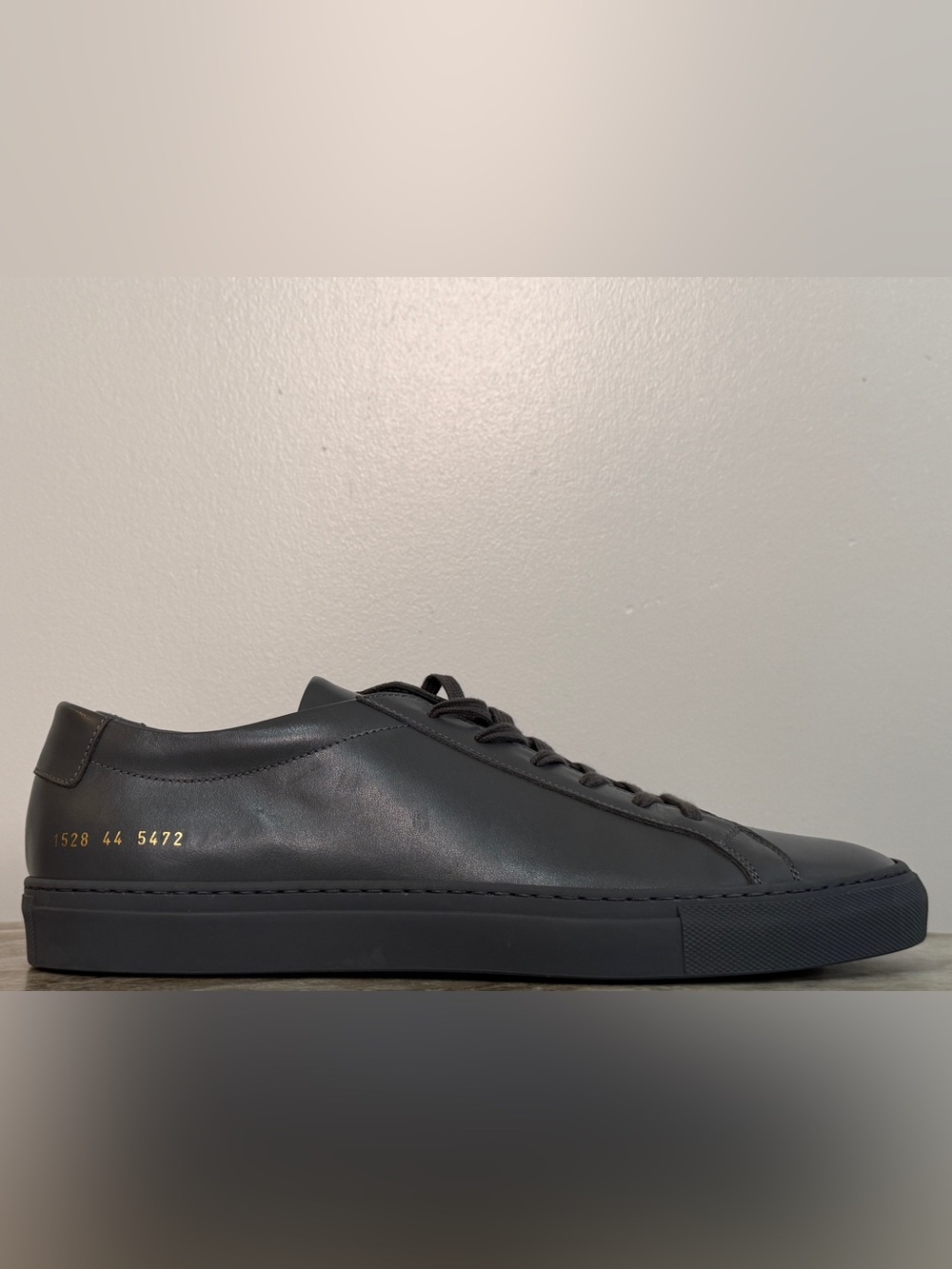 COMMON PROJECTS ORIGINAL ACHILLES LOW GRAY LEATHER 11 44 MINIMALIST $500 ITALY